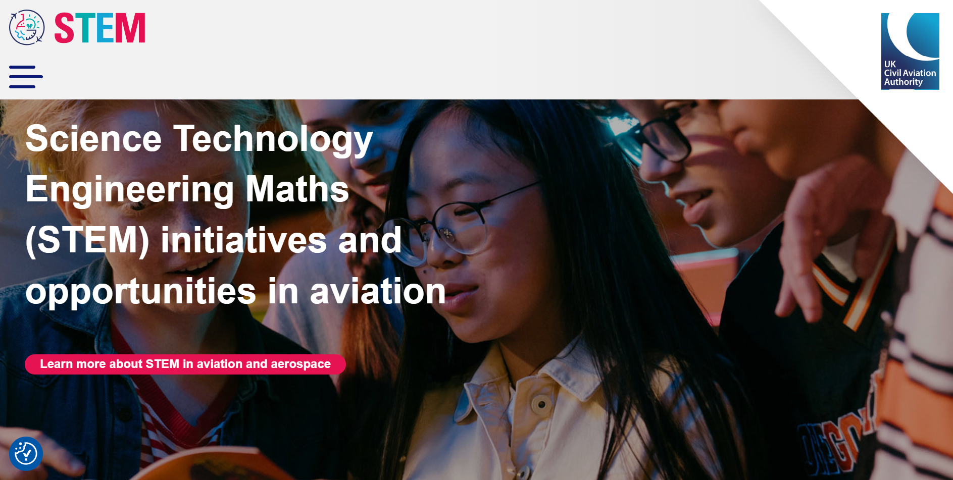 Image of STEM website homepage